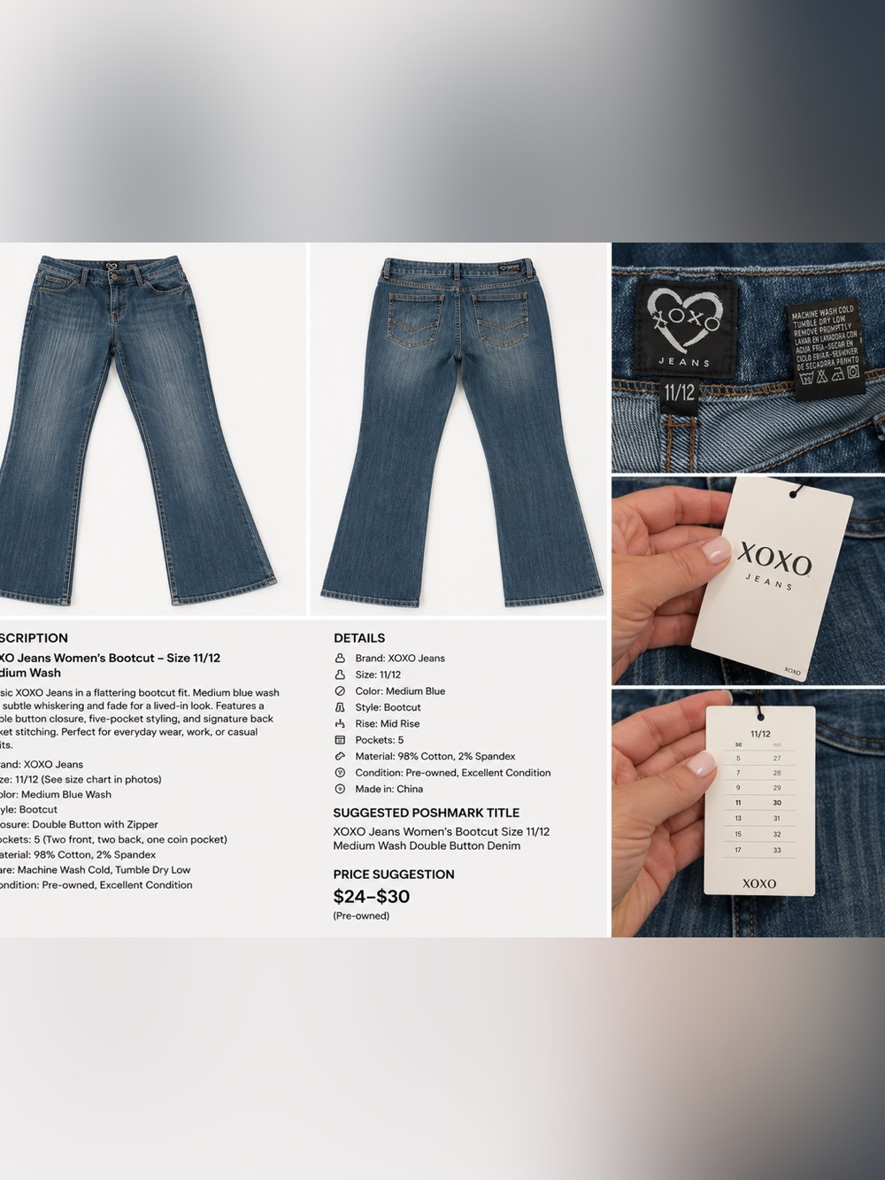 XOXO Medium Blue Bootcut Jeans - Timeless Denim